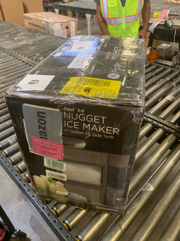 Photo 1 of GE Profile Opal 2.0 XL with 1 Gallon Tank, Chewable Crunchable Countertop Nugget Ice Maker, Scoop included, 38 lbs in 24 hours, Pellet Ice Machine with WiFi & Smart Connected, Stainless Steel