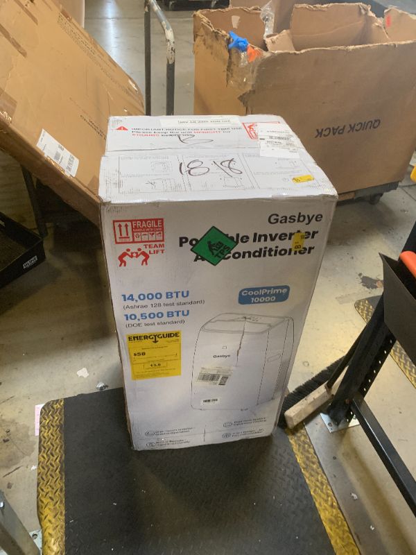 Photo 1 of Gasbye Dual Hose Portable Air Conditioner, [2025 Upgraded] Full DC Inverter Compressor, Energy-Saving 13.6 CEER, Low Noise (45dB), Cools Room up to 500 Sq.Ft., Backlit Remote Control, 14,000BTU, Black