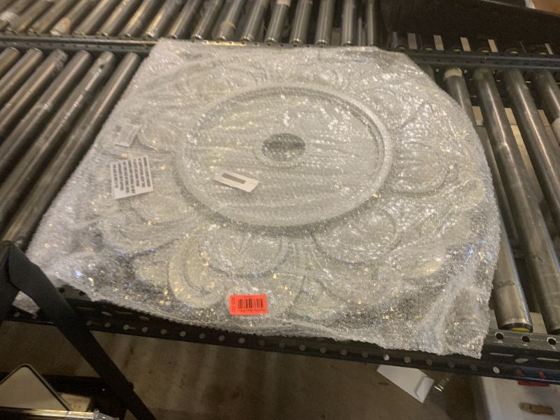 Photo 1 of Ekena Millwork CM32ANSLS - 32 1/4"OD x 3 5/8"ID x 1 1/8"P Angel Ceiling Medallion (Fits Canopies up to 15 3/4") - Ceiling Medallion, Silver