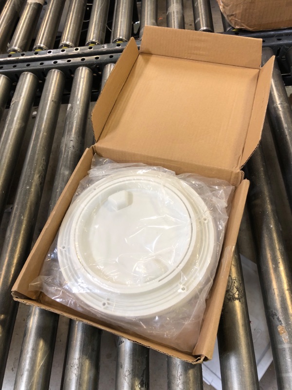 Photo 1 of CROSSBODY 2 Pcs Boat 8" White Round Deck Plate Non Slip Inspection Hatch, Marine Access Port Hatch Cover with Screws, Detachable Water Tight Lid Cover for Marine Boat Yacht