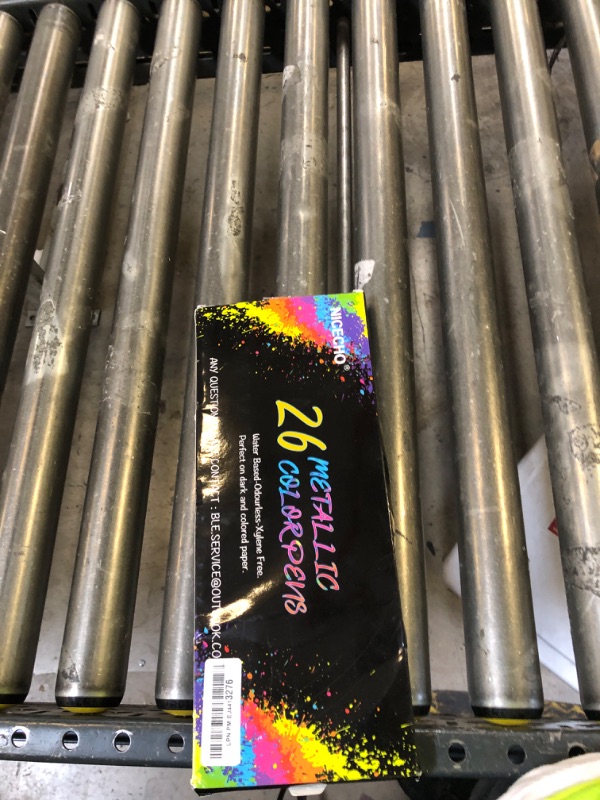 Photo 1 of Nicecho Metallic Markers Pens, 26 Colors Medium Tip Metallic Markers for Black paper, Card Making, Easter Egg, Rock Painting, Scrapbook Crafts, DIY Photo Album