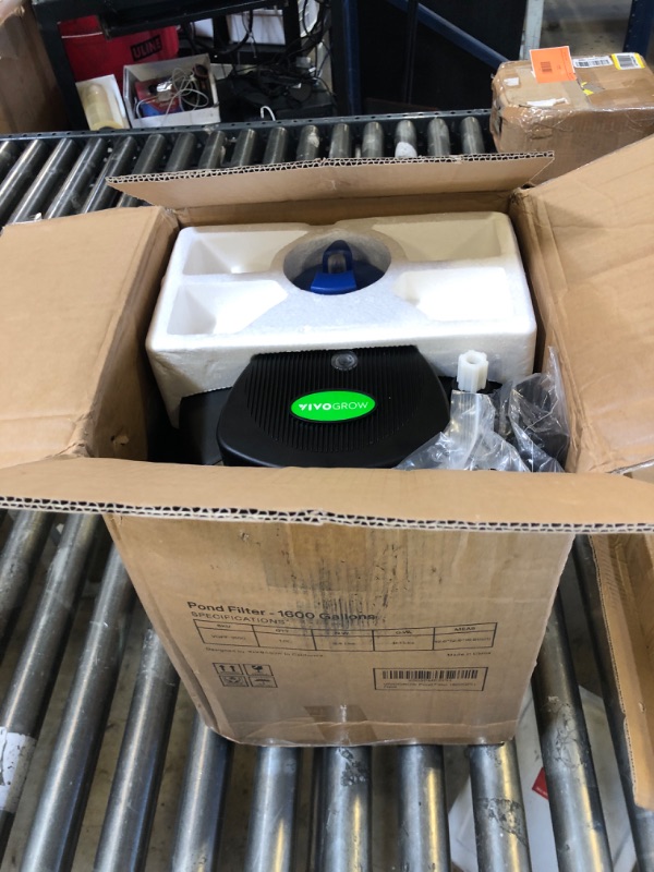Photo 1 of VIVOGROW Bio Pressure Pond Filter, with 13W UV-C Light, 1580 GPH Suitable for Koi Ponds up to 800 Gallons or Landscape Pools up to 1600 Gallons