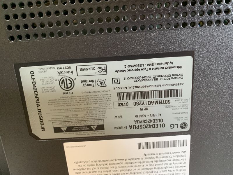 Photo 1 of LG 42-Inch Class OLED evo AI 4K C5 Series Smart TV w/Dolby Atmos, Dolby Vision, HDR10, AI Super Upscaling 4K, Filmmaker Mode, Wow Orchestra, Alexa Built-in (OLED42C5PUA, 2025)
