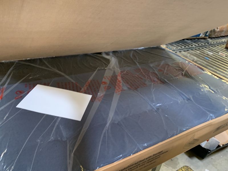 Photo 1 of DHP Rose Upholstered Platform Bed with Underbed Storage Drawers and Button Tufted Headboard and Footboard, No Box Spring Needed, Full, Blue Linen