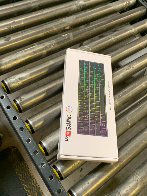 Photo 1 of HK GAMING GK61 Mechanical Gaming Keyboard - 61 Keys Multi Color RGB Illuminated LED Backlit Wired Programmable for PC/Mac Gamer (Gateron Optical Yellow, Black)