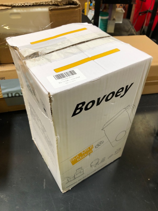 Photo 1 of Bovoey Nut Milk Maker Machine, Automatic Nut Milk Maker Almond Homemade Milk, Plant-Based Milk Almond Milk Maker, 40oz Soy Milk Maker Delay Start/Self Clean/Boil Water/Keep Warm (White)