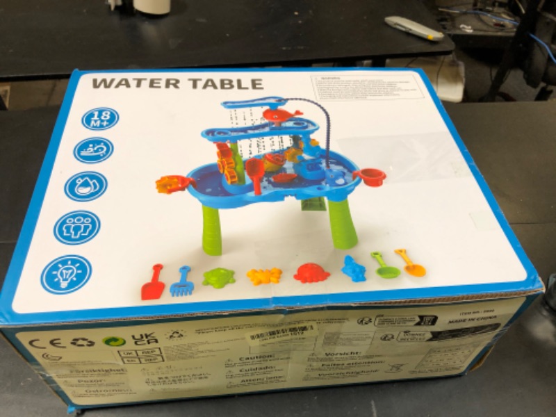 Photo 1 of NIPLOOOW Auto Water Table for Toddlers 3-5, 3-Tier Kids Sand Water Table, Water and Sand Activity Sensory Table Summer Beach Outside Toys Backyard for Kids Toddlers Age 3 4 5 6 7 8