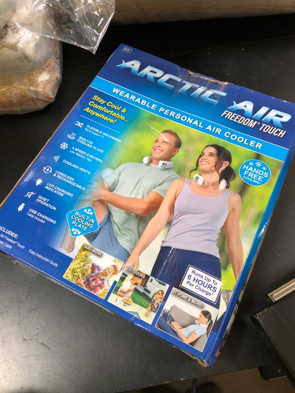 Photo 1 of Arctic Air Freedom Touch Personal Neck Fan, 3-Speed Rechargeable Cooling Device, Long-lasting, Lightweight Portable Neck Cooler, Flexible Band & Thermo-Electric Cooling Plate for Hot Weather