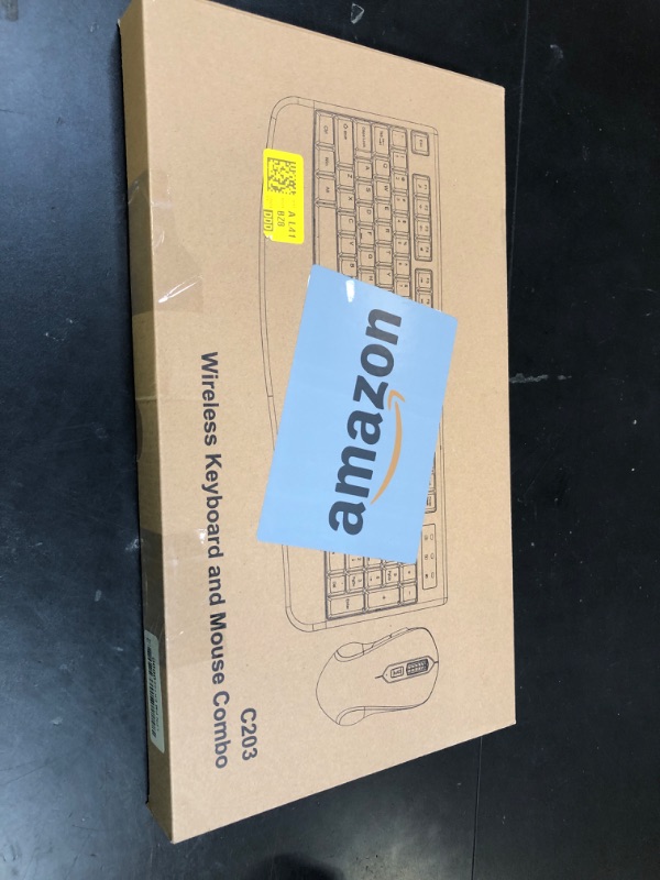 Photo 1 of Wireless Keyboard and Mouse Combo, EDJO 2.4G Full-Sized Ergonomic Computer Keyboard with Wrist Rest and 3 Level DPI Adjustable Wireless Mouse for Windows, Mac OS Desktop/Laptop/PC