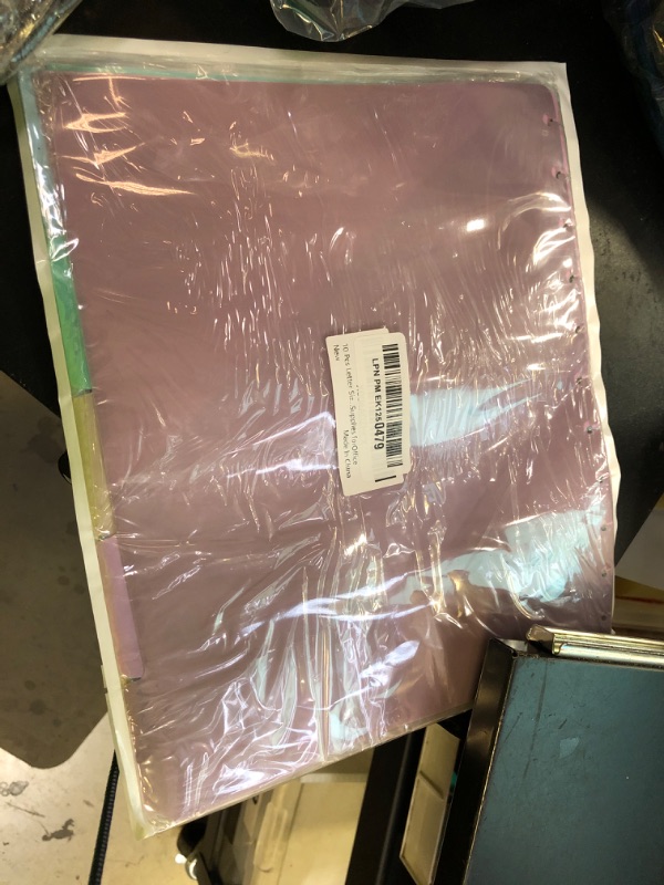 Photo 1 of 10 Letter Size Discbound Dividers with Tabs and Pockets - 8.5 x 11 Plastic Dividers for Office