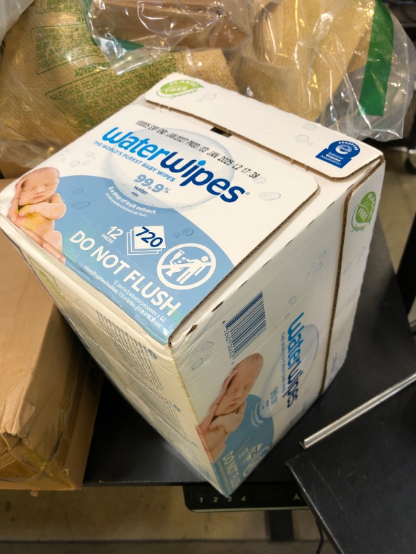 Photo 1 of WaterWipes Sensitive+ Newborn & Baby Wipes, 3-In-1 Cleans, Cares, Protects, 99.9% Water, Unscented & Hypoallergenic, 720 Count (12 Packs)