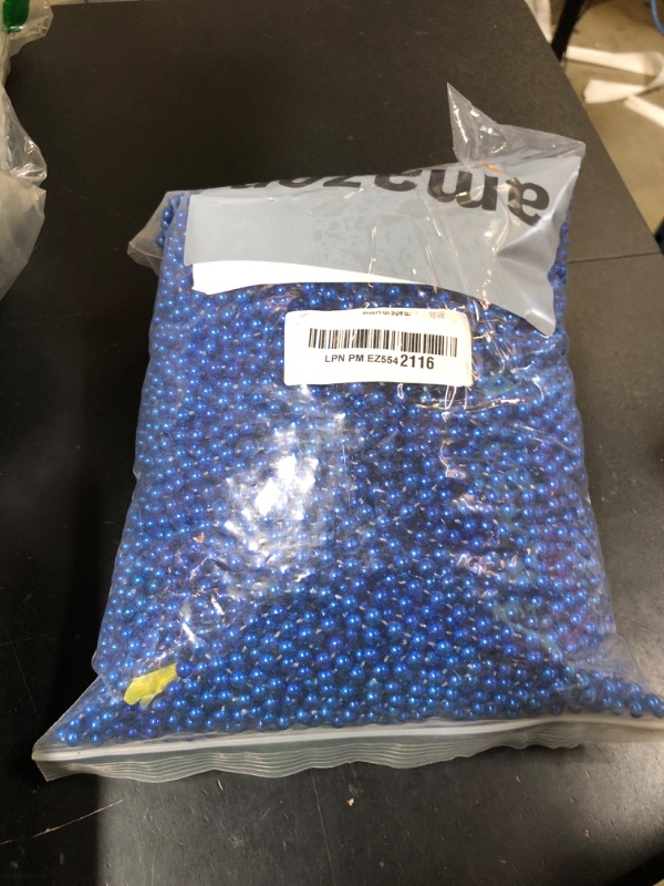 Photo 1 of SHAOQINLIN 144 PCS Blue Mardi Gras Beads, Blue Bead Necklaces, Christmas Necklaces, 4th of July Beaded Necklaces, Party Beads for Patriotic Day, Mardi Gras, Christmas, Carnival Party Favors