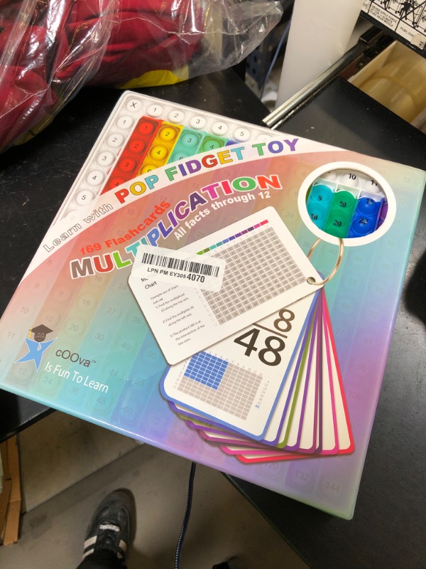 Photo 1 of COOVA Multiplication Flash Cards + Multiplication Chart - Math Manipulatives Fact Cards - Mutiplication Game Flashcards - Times Table Multiplication Flash Cards 3rd Grade, 4th, 5th, 6th Grade