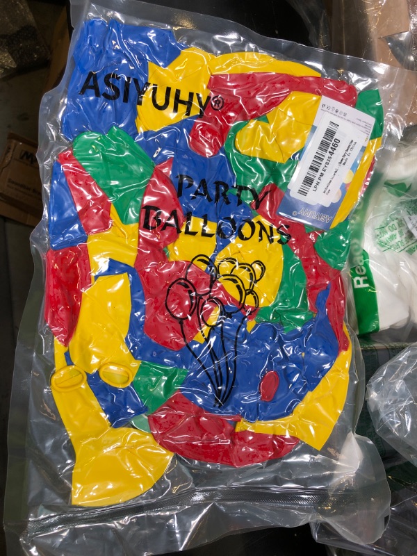 Photo 1 of Red Blue Green Yellow Balloons 100 Pack 12 Inch Matte Blue Yellow Red Green Latex Balloon for Carnival Circus Balloon arch Kids Birthday Baby Shower Party Decorations
