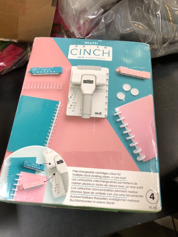 Photo 1 of We R Memory Keepers Multi Cinch Kit (2 in 1 Circle & Disc) Book Binding Art Crafts Sewing Scrapbooking Journaling Printmaking Paper Craft Office Home Card Stock DIY Card Making Sticker Machine