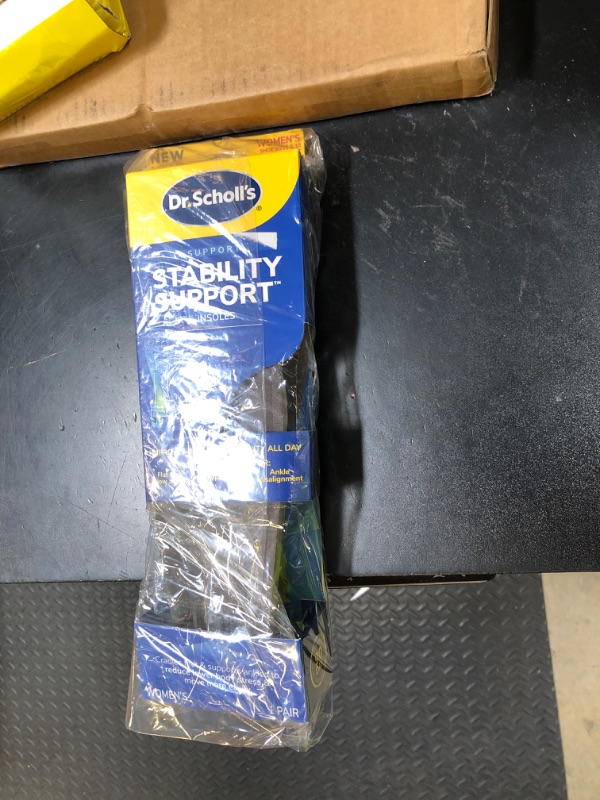 Photo 1 of ?Dr. Scholl's Stability Support Insoles, Flat Feet & Overpronation Low Arch Support, Improves Balance & Stability, Motion Control, Trim Inserts to Fit Shoes, Women's Size 6-10
