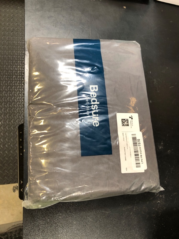 Photo 1 of Bedsure Fitted Sheet Queen Size Only - Brushed Microfiber Bed Sheets, Ultra Soft & Breathable, Fade Resistant & Easy Care (Grey, 60x80+16 Inches, 1 Piece)