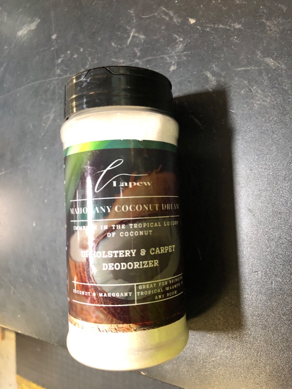 Photo 1 of Lapew Mahogany Coconut Dream Carpet Freshener Powder: Powerful Odor Eliminator for Home, Upholstery Deodorizer, Carpet Deodorizer, Pet Urine, Cat Litter Box - Mahogany Coconut Dream Fragrance.