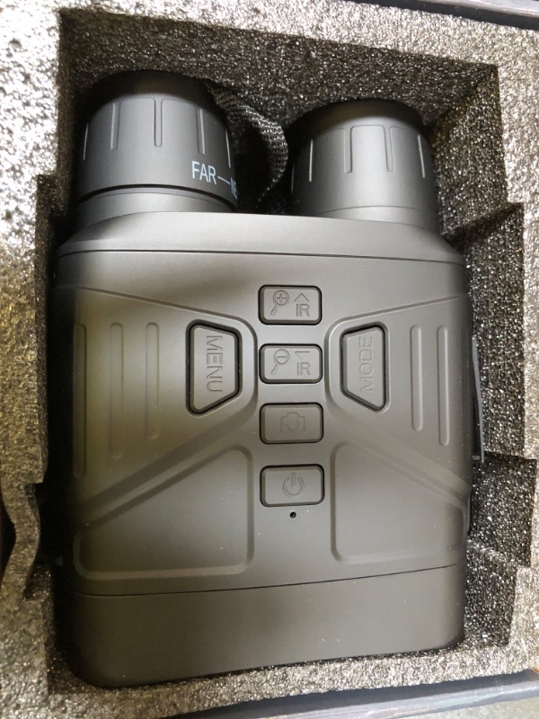Photo 1 of Night Vision Goggles - 4K Night Vision Binoculars with 5000mAh Rechargeable Battery, 32GB TF Card can Save Photo and Video, 3'' HD Screen for Camping & Security, Black