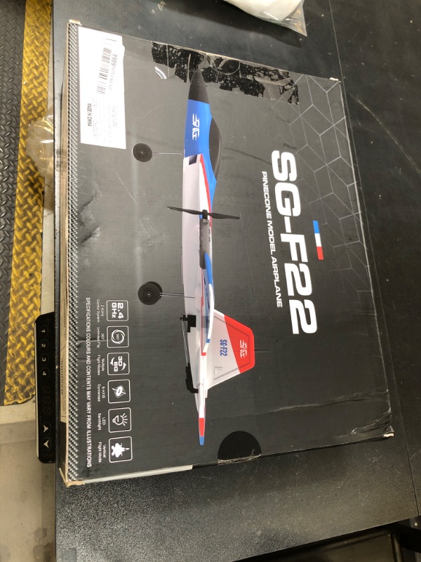 Photo 1 of Leopmase RC Plane 4 Channel Remote Control Airplane - F-22 RC Airplane for Beginners Adult with Xpilot Stabilization System & Aerobatic, Two Batteries - Remote Control Plane Gift for Kids