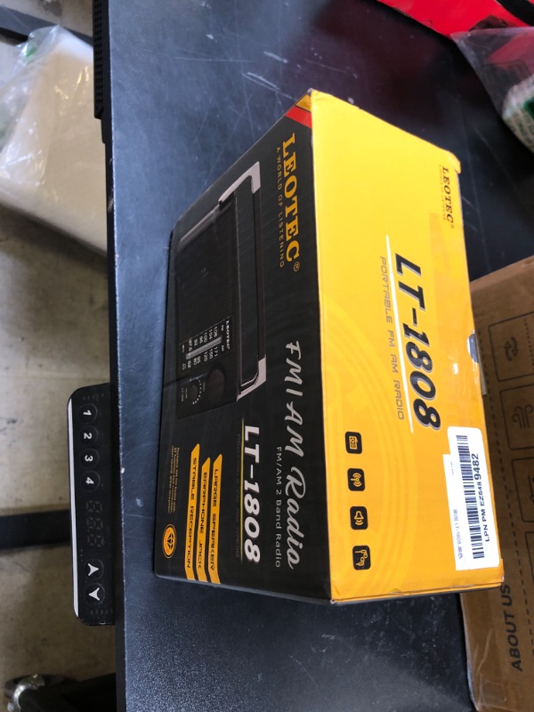 Photo 1 of LEOTEC Portable AM FM Radio with Best Reception,Battery Operated or AC Power,Big Speaker,Large Tuning Knob,Clear Dial,Earphone Jack for Gift,Elder,Home