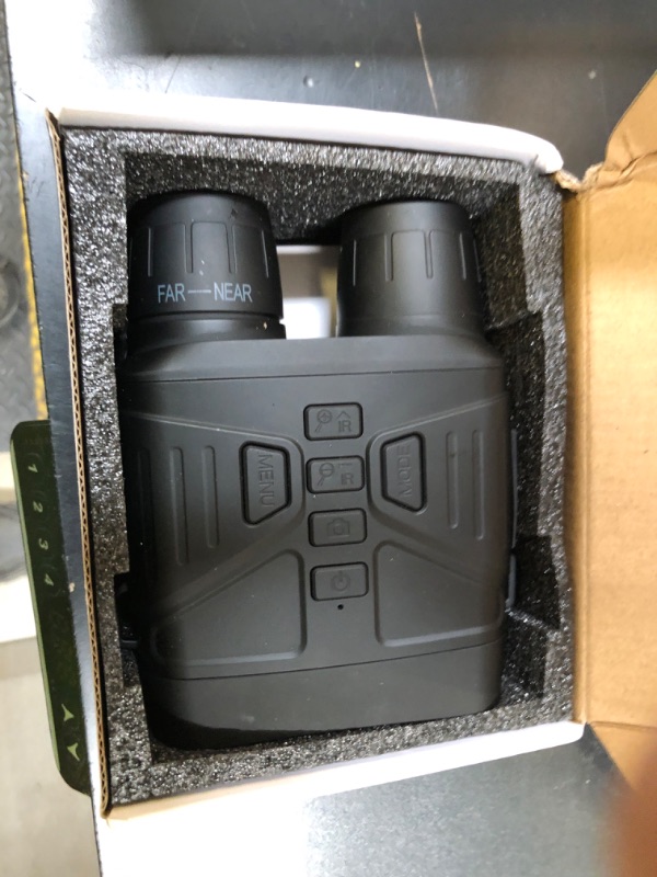 Photo 1 of Night Vision Goggles - 4K Night Vision Binoculars with 5000mAh Rechargeable Battery, 32GB TF Card can Save Photo and Video, 3'' HD Screen for Camping & Security, Black