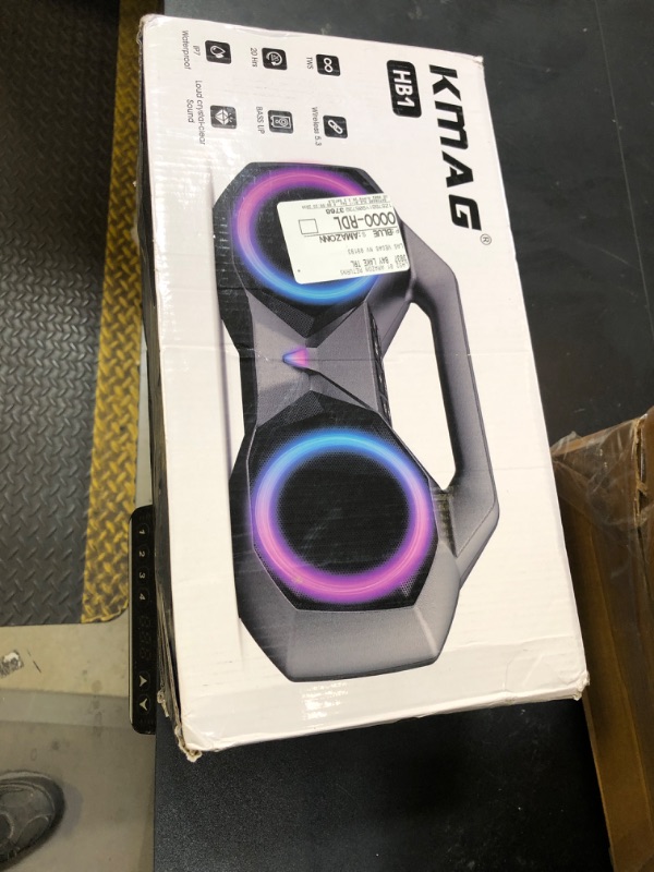 Photo 1 of KMAG Bluetooth Speaker Wireless, 80W Loud Speaker with Deeper Bass, IPX7 Waterproof, 20H Playtime, Cool Lights, TWS, Portable Speaker for Home, Outdoor, Workshop, Party, Gift for All