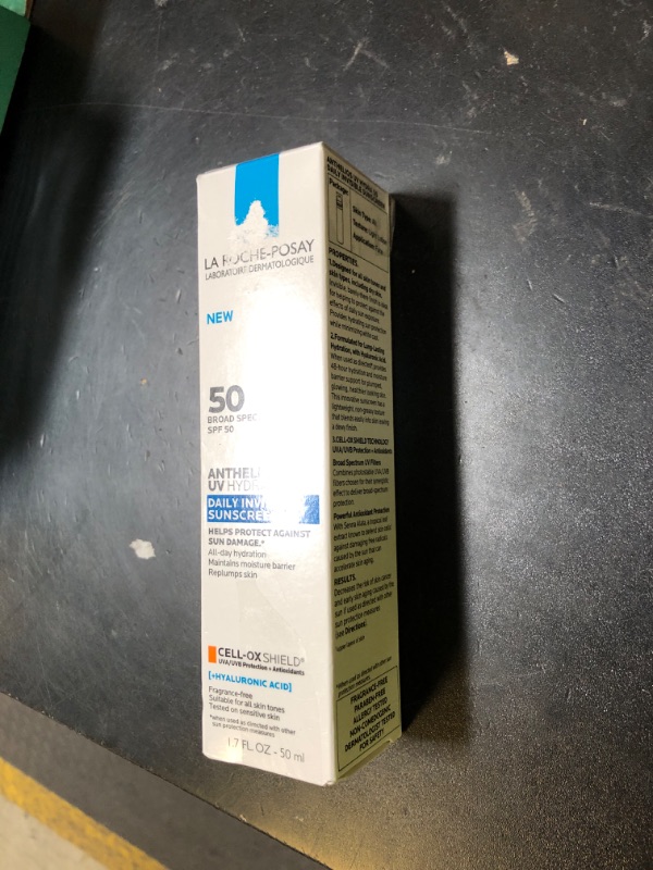 Photo 1 of La Roche Posay Anthelios UV Hydra Sunscreen SPF 50, Daily Hydrating Sunscreen for Face with Hyaluronic Acid and Vitamin E, Broad Spectrum Invisible SPF Protection, Anti Aging, Fragrance Free