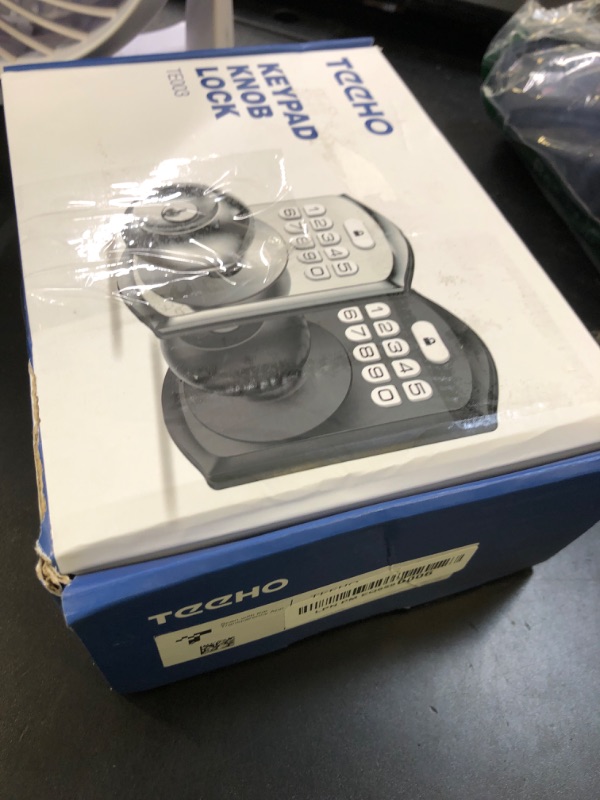 Photo 1 of TEEHO Keyless Entry Keypad Door Lock with Handle, Electronic Digital Smart Locks for Front Door, Easy to Install Keypad Deadbolt with Code for Bedroom, Anti-Peeping Password