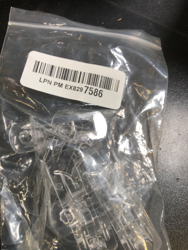 Photo 1 of 10 Pcs Clear Plastic Locking Shelf Support Pins - Cabinet Shelf Clips Pegs With Thick Self-Locking Bracket for Furniture Shelves