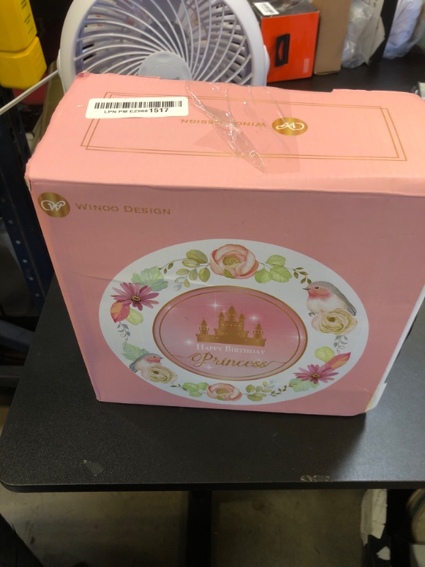 Photo 1 of Princess Plates and Napkins Party Supplie - Serves 16 - Princess Birthday Decorations Includes Paper Plates Cups Napkins Cutlery Balloons Banner Tablecloth Party Favor Décor Idea