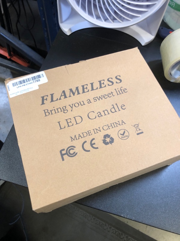 Photo 1 of 200 Hour Flameless Candles with Remote, Rechargeable Flickering Glass Pillar Candles with Remote and Timer, Moving Flame for Halloween Christmas Festival Wedding Home Party Decor
