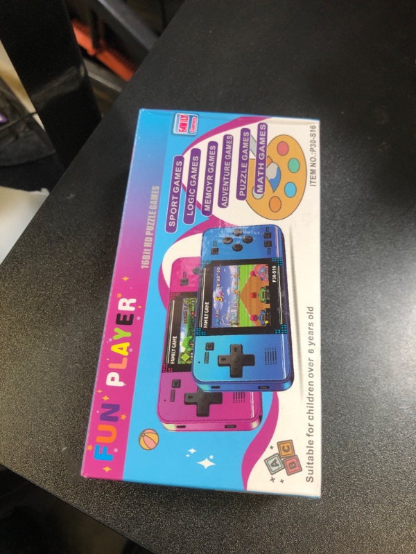 Photo 1 of Handheld Game for Kids -Preloaded 220 Retro Video Games, Portable Gaming Player with Rechargeable Battery 3.0" LCD Screen, Mini Arcade Electronic Toy Gifts for Boys Girls (Blue)