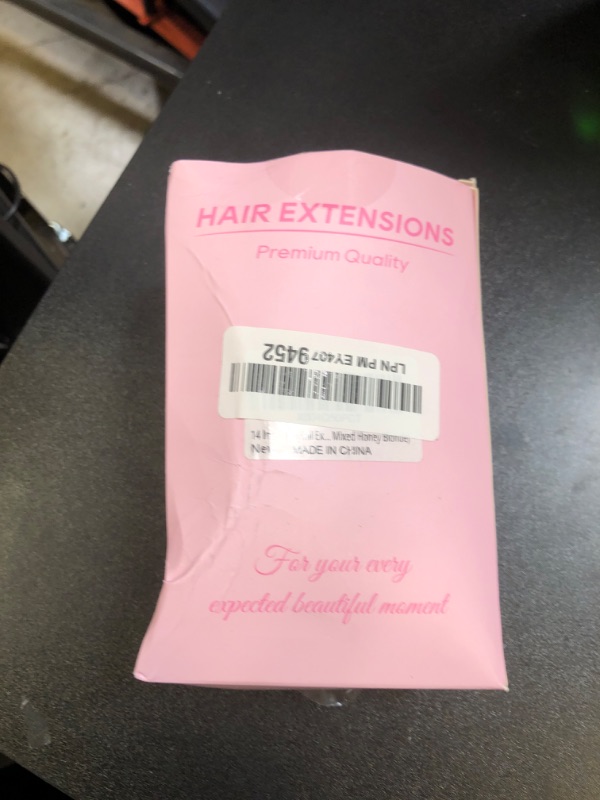 Photo 1 of 14 Inch Ponytail Extension - Clip in Ponytail Hair Extensions, Curly Wavy Pony Tails Hair Extensions, Synthetic Claw Clip Ponytail Extension for Women (Color: Medium Brown Mixed Honey Blonde)