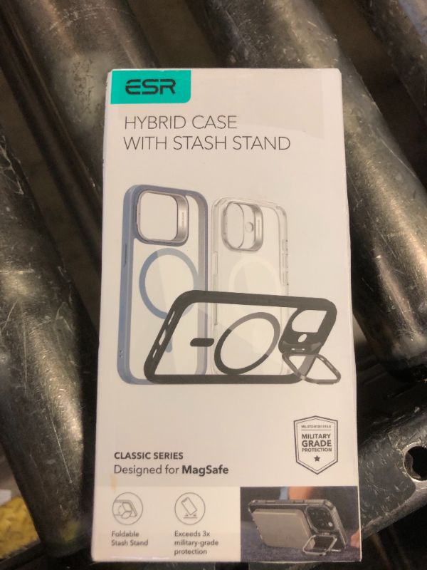 Photo 1 of ESR for iPhone 16 Pro Case, Camera Control Button Compatible with MagSafe, Military-Grade Protective Case for iPhone 16 Pro, Built-in Stash Stand iPhone Case, Scratch-Resistant Back Cover, Clear