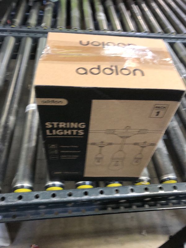 Photo 1 of addlon 48 FT Outdoor String Lights Commercial Grade Weatherproof Strand, 18 Edison Vintage Bulbs, 15 Hanging Sockets (3 Spare Bulbs), ETL Listed Heavy-Duty Decorative Christmas Lights for Patio Garden
