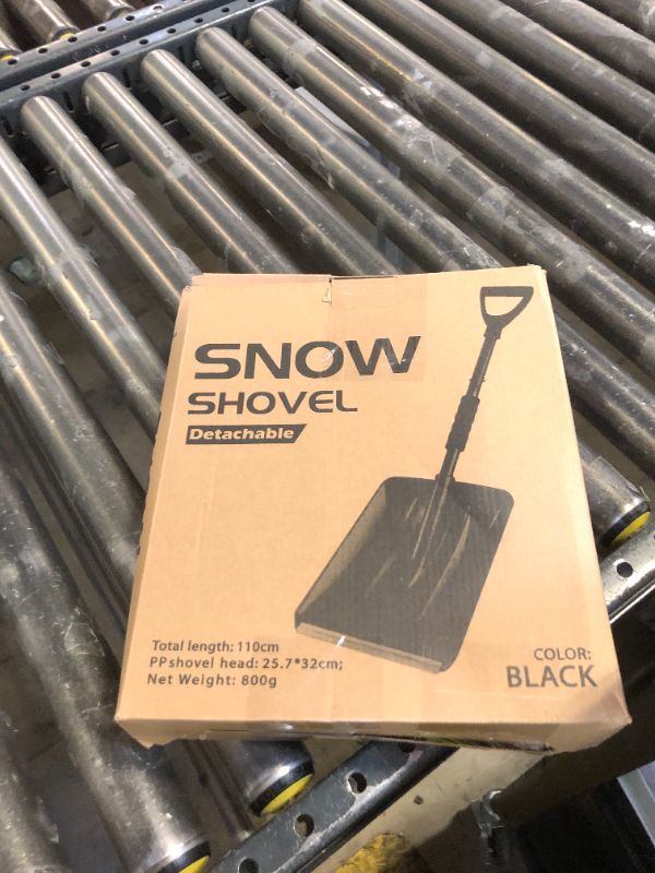 Photo 1 of Snow Shovel for Car Driveway - 3 in 1 Survival Shovel with Aluminum Handle and Wide Ice Scrape, Lightweight Sport Utility Detachable Shovel for Snow Removal, Travel, Suitable