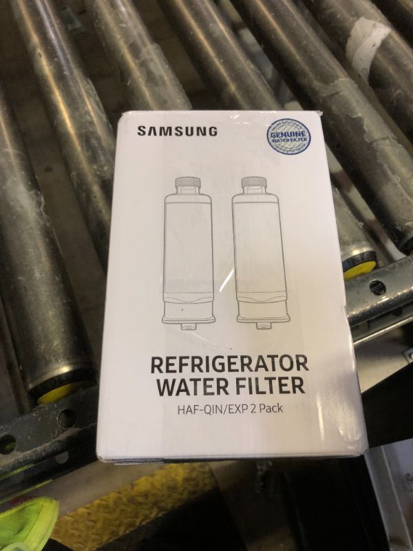 Photo 1 of SAMSUNG Genuine Filters for Refrigerator Water and Ice, Carbon Block Filtration for Clear Drinking Water, HAF-QIN-2P, 2 Pack