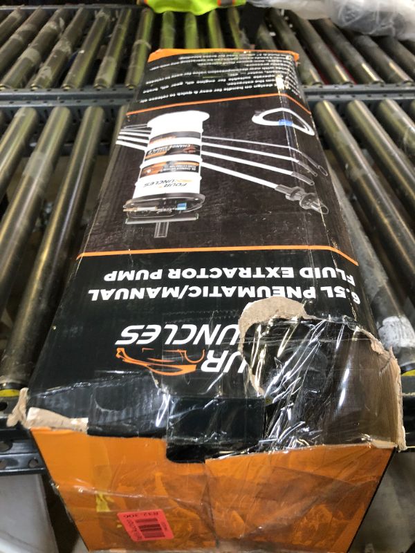 Photo 1 of FOUR UNCLES 6.5L Oil Extractor - Pneumatic/Manual Vacumm Fluid Extractor with Pump Tank Remover & 4 Tubes for Oil Change and a Brake Bleeding Hose for Brake Fluid Change