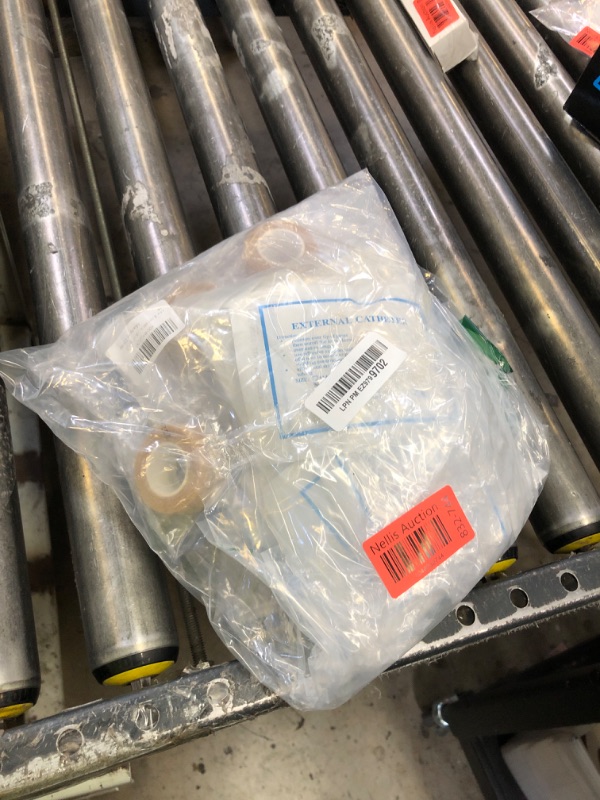 Photo 1 of External Male catheters for Men, 24pcs Soft Latex Sets, 1 pcs 750 ml Leg Bag, 1 pcs1000 ml Leg Bag, 1 pcs 1500 ml Urine Bag, 1 pcs 2000 ml Urine Bag with 4 Rolls of Tape - Urine Collection (25mm)