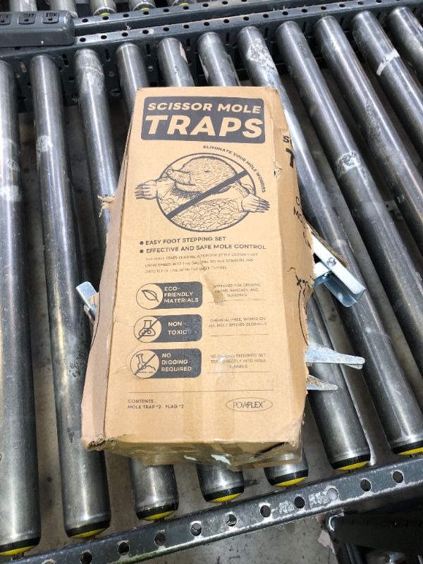Photo 1 of 2 Pack Mole Traps,Galvanized Steel Scissor Trap,Reusable Mole Trap Killer,Easy Set Mole Eliminator Trap for Lawns