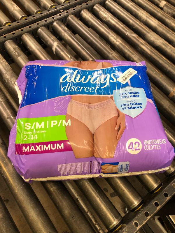 Photo 1 of Always Discreet Adult Incontinence Underwear for Women and Postpartum Underwear, Small/Medium, Up to 100% Bladder Leak Protection, 42 COUNT*