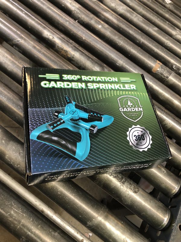 Photo 1 of Joeys Sprinkler for Yard, Rotating Garden Sprinkler for Large Area Coverage, Lawn and Yard Sprinklers (Green)