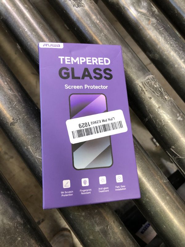 Photo 1 of Ruwa Privacy Screen Protector for iPhone 15 Pro [6.1 inch] [2 Pack] Anti-peep Tempered Glass Film with Easy Installation Frame