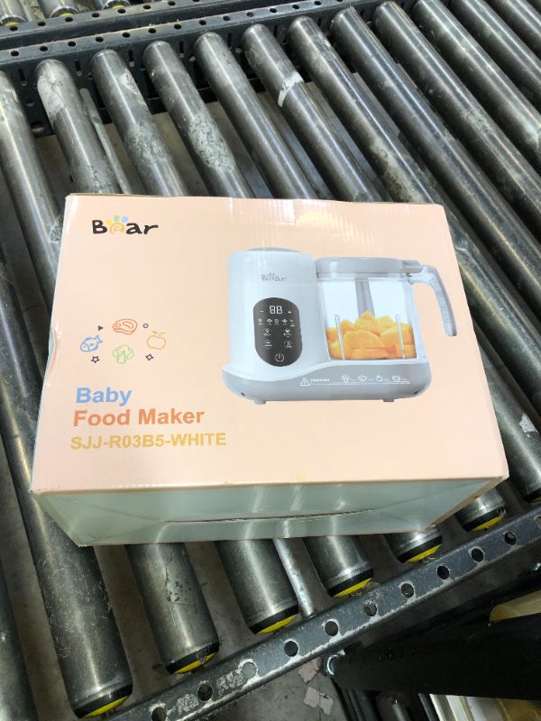Photo 1 of BEAR 2024 Baby Food Maker | One Step Baby Food Processor Steamer Puree Blender | Auto Cooking & Grinding | Baby Food Puree Maker with Self Cleans | Touch Screen Control, White