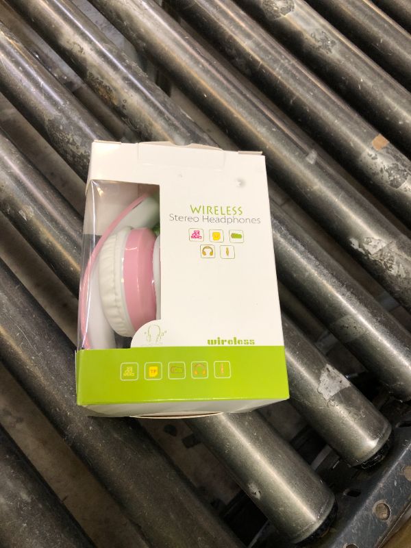 Photo 1 of Kids Bluetooth Headphones 85db/110db Volume Limit Wireless/Wired Aux Port Foldable Noise Protection Over-Ear Build-in Mic Headphones for Kids Adults Travel School Phone Pad Tablet PC Pink