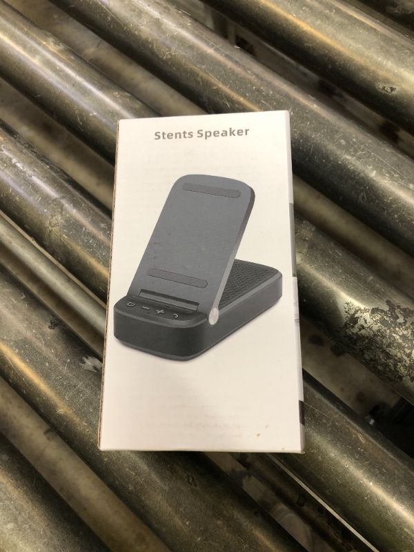 Photo 1 of Wireless Bluetooth Speaker with Cell Phone Stand, Gifts for Men/Women/Dad/Mom/Her/Him, Adjustable Tablet Holder, Anti-Slip Design with HD Surround Sound, Compatible with iPhone/iPad/Samsung