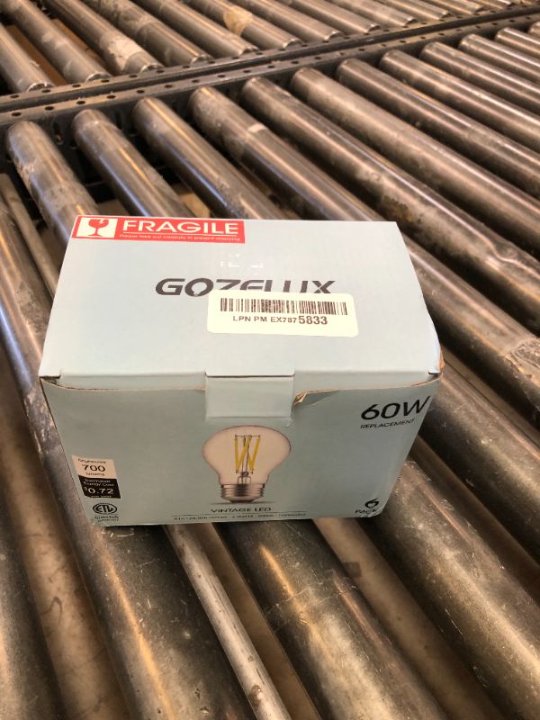 Photo 1 of Gozelux A15 LED Bulbs, Vintage Edison Bulbs, Dimmable, Clear Glass, E26 Medium Base, 6W (60W Equivalent), 5000K Daylight, 700LM, for Ceiling Fans, Wall Sconces, Appliances, Refrigerator Lights, 6 Pack