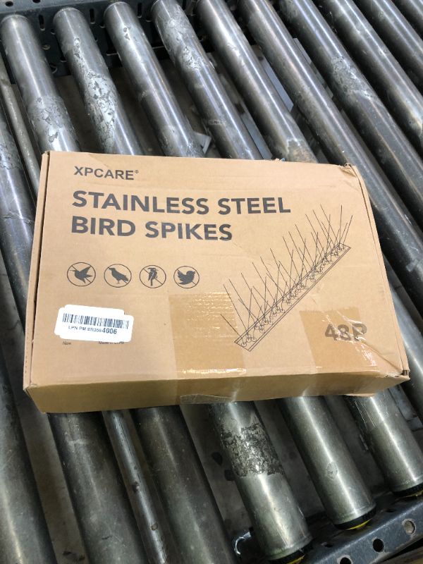 Photo 1 of XPCARE 50.4 Feet Bird Spikes, Stainless Steel Bird Spikes Fence Spikes for Crow Robin Pigeon Squirrel Raccoon Defender Spikes (48 Packs)