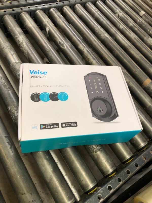 Photo 1 of Veise VE06-H Smart Front Door Lock Set, App Control, Keyless Entry Deadbolt with Lever Handle, Electronic Digital Touchscreen Keypad, Auto Lock, Easy Install, Matte Black